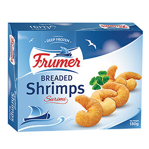 Frumer Frozen Breaded Surimi Shrimps 180G