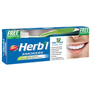 Dabur Herb'l Smokers Toothpaste 150G + Toothbrush 1Pc