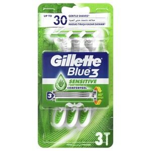 Gillette Blue 3 Sensitive Men's Disposable Razor