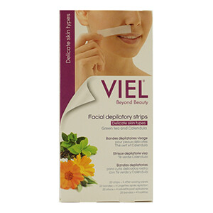 Viel Facial Depilatory Strips 20Pcs+4Wipes