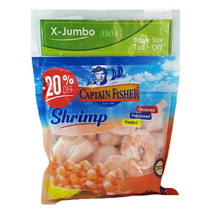 Captain Fisher Frozen Shrimps X-Jumbo 13/15 400G -20% Off