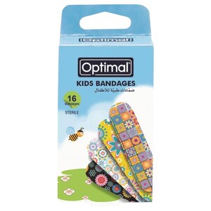 Optimal Kids Bandage Flowers Multi-Color 16 Pieces