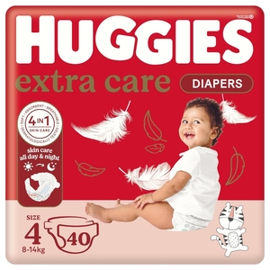 Huggies Extra Care Size 4 8-14 Kg 40Diapers