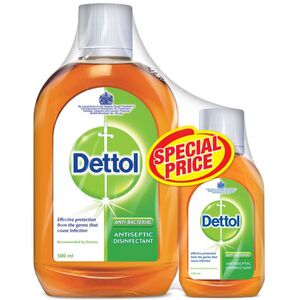 Dettol Antiseptic Disinfectant Liquid 500Ml + 125Ml