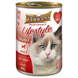 Princess Complete Cat Food With Beef 405G