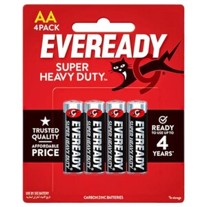 Eveready Aa Hd 1215 Bp4 Black 4 Pieces