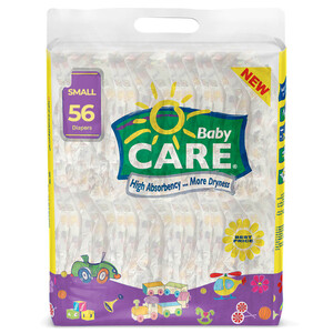 Baby Care Giant Small 56Diappers 3-6Kg