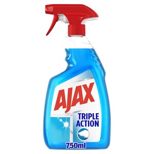 Ajax Glass Cleaner Triple Action 750Ml -20% Off