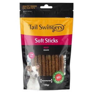 Tail Swingers Soft Sticks Beef 10Cm 100G