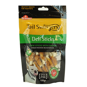 Tail Swingers Chew Stick With Chicken 5Cm 100G
