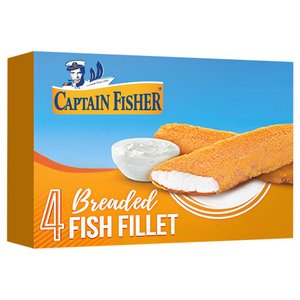 Captain Fisher Frozen Breaded Fish Fillet 4 Pieces 340G