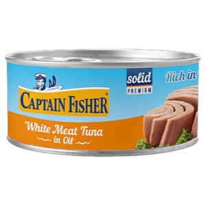 Captain Fisher White Meal Tuna In Oil Solid 185G