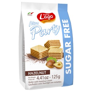 Lago Mini Party Wafer Hazelnut Sugar Free 125G