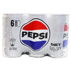 Pepsi Carbonated Drink Diet 185Ml X6