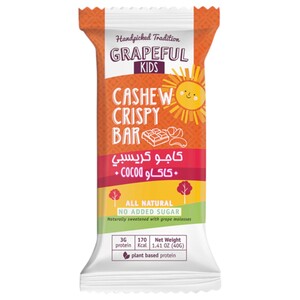 Grapeful Kids Cashew Crispy Bar With Cocoa 40G