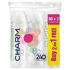 Sanita Charm Makeup Pads 80 Pieces 2+1 Free