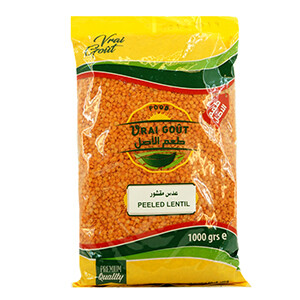 Vrai Gout Peeled Lentils 1Kg
