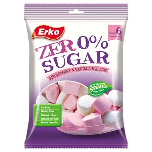 Erko Mallow Pink And White Sugar Free 60G