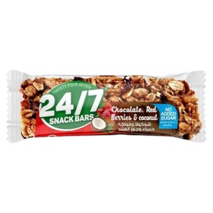 24/7 Snack Bars Chocolate, Red Fruit & Coconut 40G