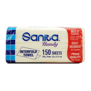 Sanita Handy Interfold Towel 150 Sheets