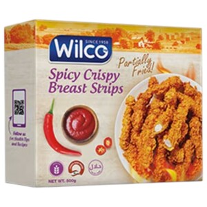 Wilco Frozen Spicy Crispy Breast Strips 500G