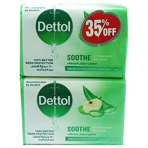 Dettol Soap Bar Soothe Aloe Vera 120G*4 -35%