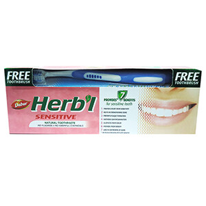 Dabur Herbal Toothpaste 150G+Tb Free Sensitive