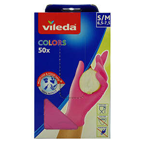 Vileda Gloves Nitril Colors*50 S/M