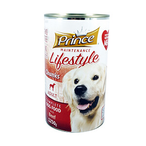 Prince Dog Canned Food Beef 1.23Kg
