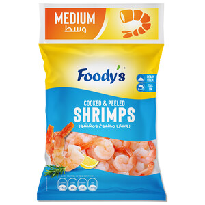 Foody's Frozen Cooked Shrimps Medium 400G
