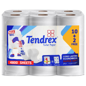 Tendrex Toilet Paper Rolls 10+2 Free