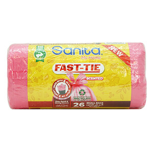 Sanita Trash Bag Small Pink Fast-Tie 26*12