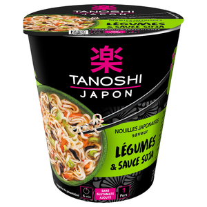 Tanoshi Cup Noodles Flavored Vegetables & Soy Sauce 65G