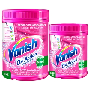 Vanish Oxi Action Fabric Stain Remover 1Kg + 500G Free