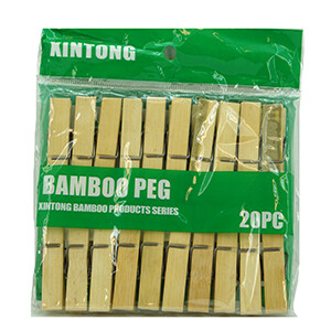 Bamboo Peg Pinces A Linges Bois 20Pcs
