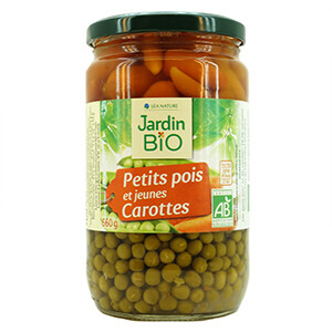 Jardin Bio Petits Pois Et Jeunes Carottes 660G