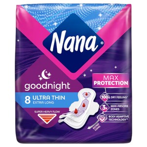 Nana Pads Goodnight Ultra Thin Extra Long 8 Pieces