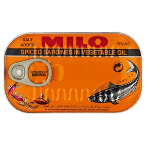 Milo Sardine In Spiced Vegetable Oil 125G