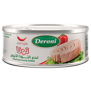 Deroni White Tuna In Hot Oil 185G