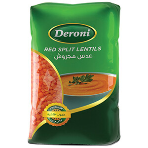 Deroni Red Split Lentils Vacuum 900G
