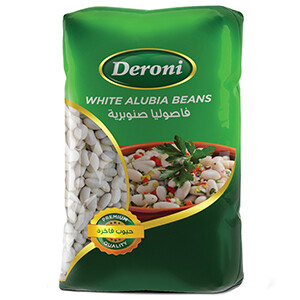 Deroni White Alubia Beans 900G
