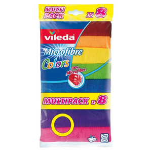 Vileda Microfiber Colors Multipack Colors 8 Pieces