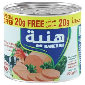 Haneyah Beef Luncheon Meat 200G + 20G Free