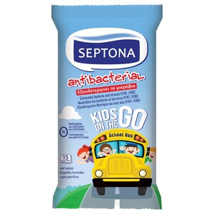 Septona Wipes Anti Bacterial Kids 15 Pieces
