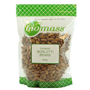 Biomass Organic Borlotti Beans 454G
