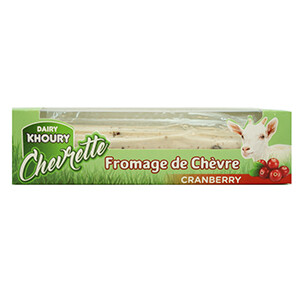 Dairy Khoury Goat Cheese Cranberry 125G