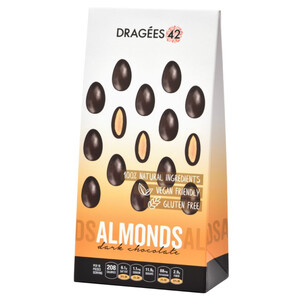Dragees 42 Dark Chocolate Almonds G/F 150G