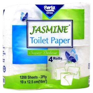 Perla Toilet Paper Jasmine 1200 Sheets 4 Rolls