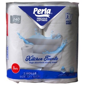 Perla Kitchen Towels 240 Sheets 2 Rolls