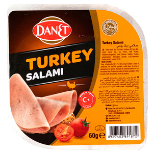Danet Turkey Salami Sliced 60G